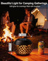 1 Pack Solar Table Lights Outdoor Waterproof - Dancing Flickering Flame Lamp Black Metal Tabletop Light Solar Powered