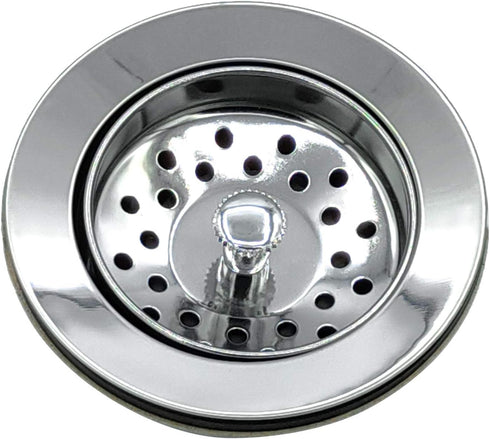 Basket Strainer 4 Inch Kitchen Sink Steel Drain with ABS Base for American Standard Kitchen Sink