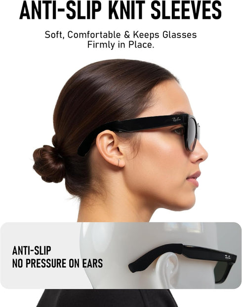 ToKismet 6 6 2 Smart Glasses Accessories Kit for RayBan Meta Wayfarer/Headliner/Skyler/Display Includes Orange Giftable