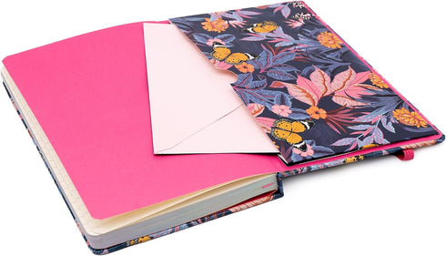 Pukka Pad Bloom Softcover Notebook, 21 x 13cm, Pack of 3 Floral Designs, Blue
