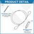 1mmD 20" 5PCS 304 PATIKIL x L Outdoor Travel Security Cable, Stainless Steel Safety Wire Rope Luggage Anti-Theft Cable