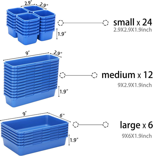 42 Pack KeFanta Tool Box Organizer Tool Tray Dividers, Rolling Tool Chest Cart Cabinet Workbench Desk Drawer