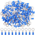 Hilitchi 100Pcs 16-14AWG Insulated Terminals Ring Electrical Wire Crimp Connectors (Blue, M8)