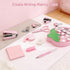 Anruiqiao Set 12-Piece Cute Strawberry-Shaped Mini Stationery for Kids Students Pink Kawaii Desk Supplies Kit Including