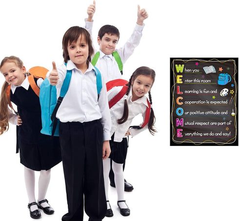 Welcome Classroom Poster, Back to School Classroom Decorations, Motivational Sign 11 X 14 for Decor