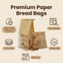 NORIRUN 200Pack (11x5.1x3.9in), (8x7.4in Kraft Paper Bakery Bread Bags for Homemade Sourdough Paper Bread Bags