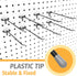 Black Pegboard Hooks 6 Inch, 50PC, Peg Board Hooks for Hanging Tools, Fit 1/8" or 1/4" Pegboard