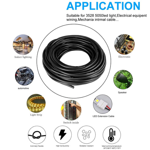 22 2 25FT, 2464 22 2 22/2 Gauge Conductor Electrical Wire UL AWG Wire Cable Tinned Copper PVC Stranded Core Wire