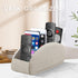 5 Remote Control Holder PU Leather TV Remote Caddy for Table, Compartments Nightstand Organizer for Bedroom