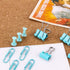Paper Clips and Binder Clips Set, 3 Pack, 216 pcs, Cute Green Metal Assorted Sized Binders with Push Pins