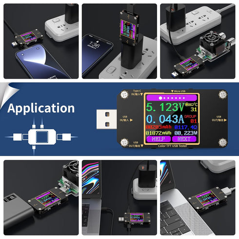 YOJOCK USB Tester Meter, 2-in-1 Digital USB Current Watt Multimeter with Type C Connector
