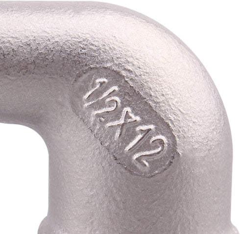 DERNORD 1/2" Hose Barb x 1/2" Male NPT Stainless Steel 90 Degree Elbow Pipe Fitting
