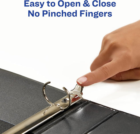 Avery Durable View 3 Ring Binder, 1 Inch Round Rings, Black and White Dots, 1 Fashion Binder (26744)