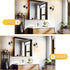 E26 (1-Light, Bulb) Pull Chain Wall Sconce Wire Cage Wall Light Fixtures with On Off Switch Hardwired Black Metal