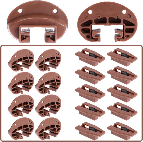 10PCS Drawer Slide Track Guide Glide for Kenlin, Rite Trak 2, Center Mount Drawer for Dressers, Hutches, Nightstand