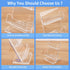 NIUBEE Acrylic Business Card Holder for Desk 2 Tier Clear Business Card Stand, Business Card Display for Office Exhibition, 130 Cards Capacity, 2 Slots