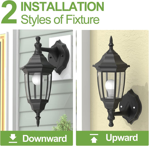 -Black(Bulb Included),1 Pack EMART Outdoor Porch LightExterior Waterproof Wall Light Fixtures, Special Handling