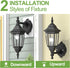 -Black(Bulb Included),1 Pack EMART Outdoor Porch LightExterior Waterproof Wall Light Fixtures, Special Handling