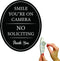 4" x 5" Smile You're on Camera & No Soliciting Sign, 3M Self-Adhesive for Door, Window, Wall, Durable Aluminum