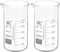 PATIKIL 250ml Tall Form Glass Beaker, 2 Pack 3.3 Borosilicate Glass Graduated Measuring Cups with Spout for Kitchen