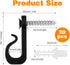Jeffdad 20 Pcs Screw in Hooks for Outdoor String Lights, Q-Hanger Screw Hooks for Light Wire Led Light Clips, Patio