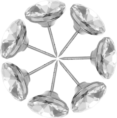 ZAYI 20mm Diamond Crystal Upholstery Nails Buttons Tacks for Sofa Headboard Furniture Decor, 20pcs