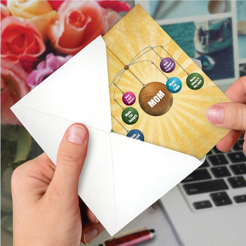 NobleWorks Loving Mother's Day Card from Kids, Heartfelt Gift, Greetings for Moms with Envelope