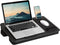 LAPGEAR Large Adjustable Lap Desk, Memory Foam Wrist Rest, Mouse Pad, Phone Holder, Fits up to 15.6 Inch Laptops (Black