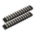 MGI SpeedWare 12 Circuit Double Screw Terminal Junction Block - 300V/20A, Row Barrier Strip (2-Pack)