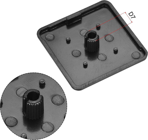 uxcell Black Standard Plastic Square Aluminum Extrusion End Cap 40x40mm, 20pcs