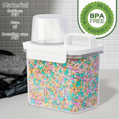 Dispenser-1 Pack, 37 oz 4 Laundry Detergent Detergent Dispenser with Removable Labels, Laundry Soap Dispenser