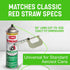 ShopStraw 50 2 Pack, FlexStraw Aerosol Can Replacement Straws, Neon Green, Universal Fit for USA-Made Spray Cans