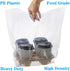 100 4-Cup 9"L 17"H Packaging DEAYOU PCS Large Handle Drinking Poly Bag, Clear Cup Carrier for Coffee Tray, x Plastic