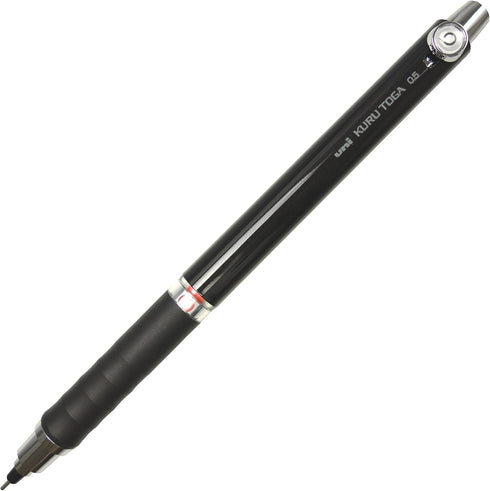 Uni Mechanical Pencil Kuru Toga Rubber Grip Model 0.5mm, Black (M56561P.24)