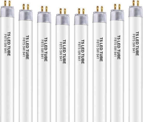Wesome Lighting 8 Pack 12 Inch F8T5/CW LED Replacement Bulbs, 4100K Cool White, T5