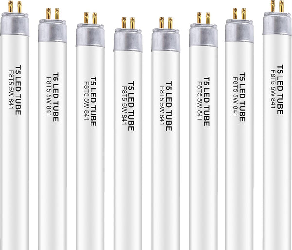 Wesome Lighting 8 Pack 12 Inch F8T5/CW LED Replacement Bulbs, 4100K Cool White, T5
