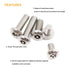 binifiMux 50pcs M6 Pan Head Torx Security Screws - Hex Nuts Assortment Kit with T30 Wrench, 304 Stainless Steel