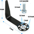 889661M Steel L Shaped Rafter Hook Replacement with Bolt, Pneumatic Tool Rafter Hook Compatible with Hitachi Nail Gun NR83A5, NR83A5(S), NR83AA5, NV83A5, NR90AC5, NT65A5, NV75A5 (2 Set)