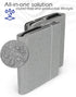 Folio Cover Compatible with Rocketbook Spiral Notebook, Large Capacity Removable Zipper Storage Pouch, Gray, Letter Size