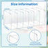 Suzile Clear Acrylic Magazine File Holder with Vertical Compartments, Desk Organizer Book Rack for Paper Folder Office