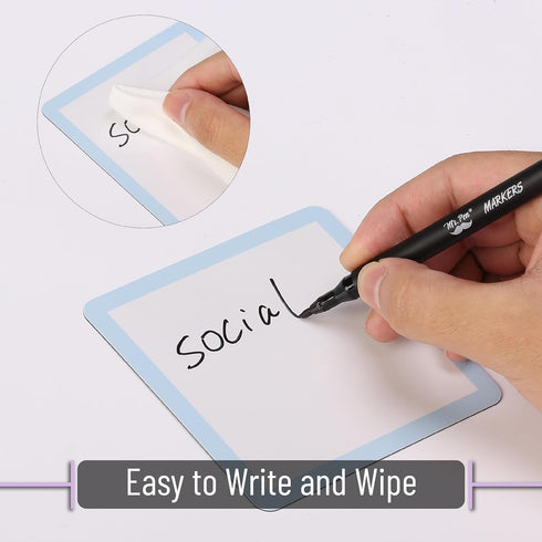 Mr. Pen Dry Erase Magnets, 4”x4”, 24 Pack, Colorful Magnetic Labels for White Board Dry Erase