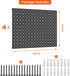 TORACK 4Pcs Metal Pegboard Panels 12"x16" for Garage, Workbench, Tool Organizer with 1/8" & 1/4" Holes, Black