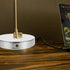 Table Lamp Base Round Metal Stand with Wire Pass-Through Flat Bottom DIY Lamp Base for Stable Bedroom and Living Room