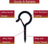 TERMATH 40PCS Outdoor String Light Hooks with Spring Latch,Rust Resistant Screw in Hooks,Windproof Plant Hangers,Screw