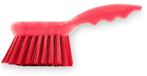SPARTA 40541EC05 Plastic Scrub Brush - Utility Kitchen Brush with Hanging Hole for Cleaning, 8 Inches, Red