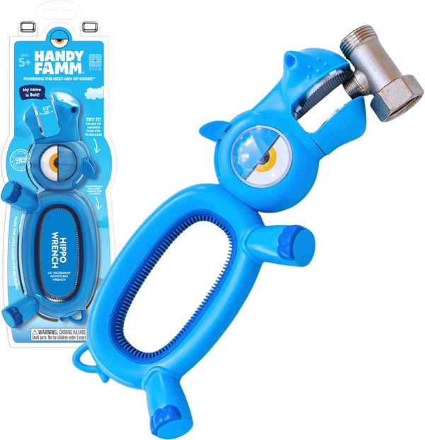 Handy Famm Bolt Hippo Kids Adjustable Wrench Real STEM DIY Tool Ages