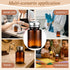 4 4oz Teenyyou Pcs Amber Glass Dispensing Bottles for Nail Polish Remover Amber Glass Distribution Bottles