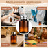 4 4oz Teenyyou Pcs Amber Glass Dispensing Bottles for Nail Polish Remover Amber Glass Distribution Bottles