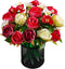 Rose Flower Pens, Mixed Multicolor Rose Ballpoint Pens, 16 Pieces Valentine's Day Mother's Day Plush Rose Pens