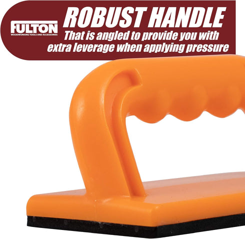 Fulton Safety Push Block, 2 Pack, Orange Color for High Visibility, Ideal for Router Tables